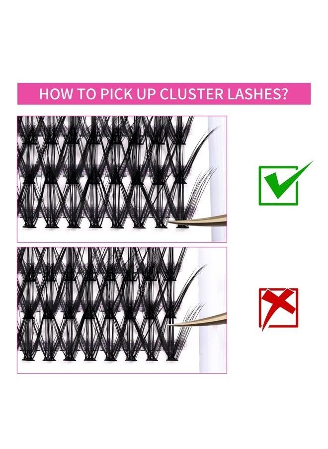 FADLASH - Large Tray 40D Individual Lashes Mixed Tray Volume Cluster Lashes Black Mink Under Eyelash Clusters DIY Lash Extension Kit (40D-0.07-D, 8-16mm) - Image 1