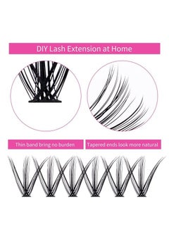 FADLASH Large Tray 40D Individual Lashes Mixed Tray Volume Cluster Lashes Black Mink Under Eyelash Clusters DIY Lash Extension Kit (40D-0.07-D, 8-16mm)  - Image 2