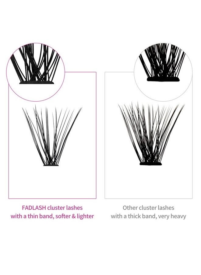 FADLASH - Large Tray 40D Individual Lashes Mixed Tray Volume Cluster Lashes Black Mink Under Eyelash Clusters DIY Lash Extension Kit (40D-0.07-D, 8-16mm) - Image 1
