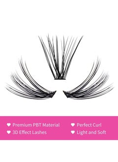FADLASH Large Tray 40D Individual Lashes Mixed Tray Volume Cluster Lashes Black Mink Under Eyelash Clusters DIY Lash Extension Kit (40D-0.07-D, 8-16mm)  - Image 4