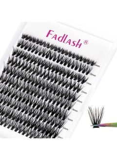 FADLASH Large Tray 40D Individual Lashes Mixed Tray Volume Cluster Lashes Black Mink Under Eyelash Clusters DIY Lash Extension Kit (40D-0.07-D, 8-16mm)  - Image 1