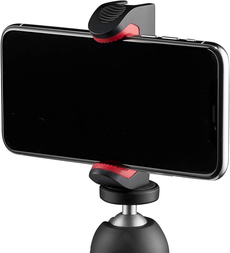 Manfrotto Universal Smartphone Clamp, Pro Version (MCPIXI), for Mini Camera Tripod, Table Tripod,Compact Tripod, Vlogging, Black - Image 1