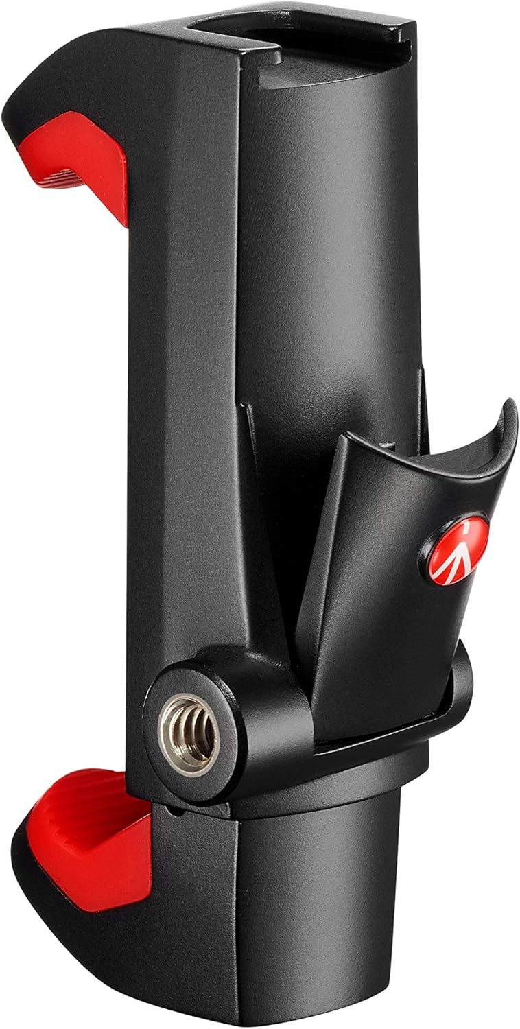 Manfrotto Universal Smartphone Clamp, Pro Version (MCPIXI), for Mini Camera Tripod, Table Tripod,Compact Tripod, Vlogging, Black - Image 2