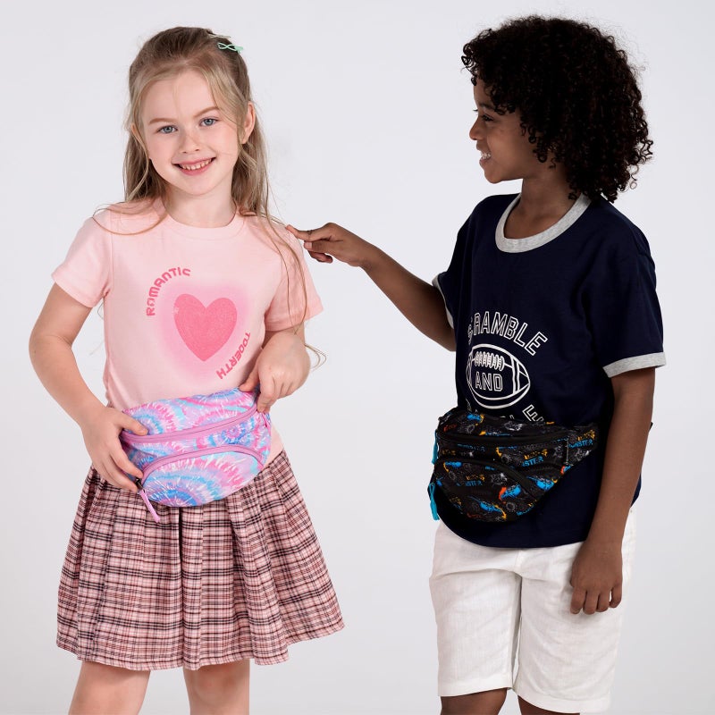 Choco Mocha Kids Fanny Pack for Boys, Toddler Belt Bag 2-4 4-6 Kid Waist Bag Outer for Little Boy age 6-9 8-12 Small Hip Pack (Galaxy-Black) - Image 2