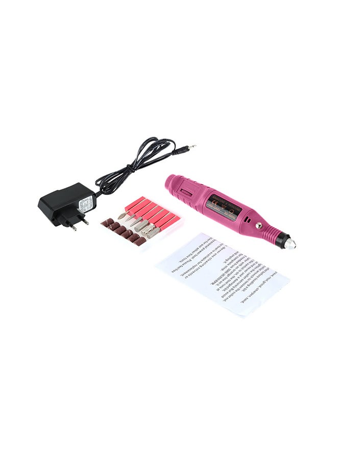 إسكدنيا آلة كهربائية لثقب الأظافر وبردها وردي/أسود - Image 1