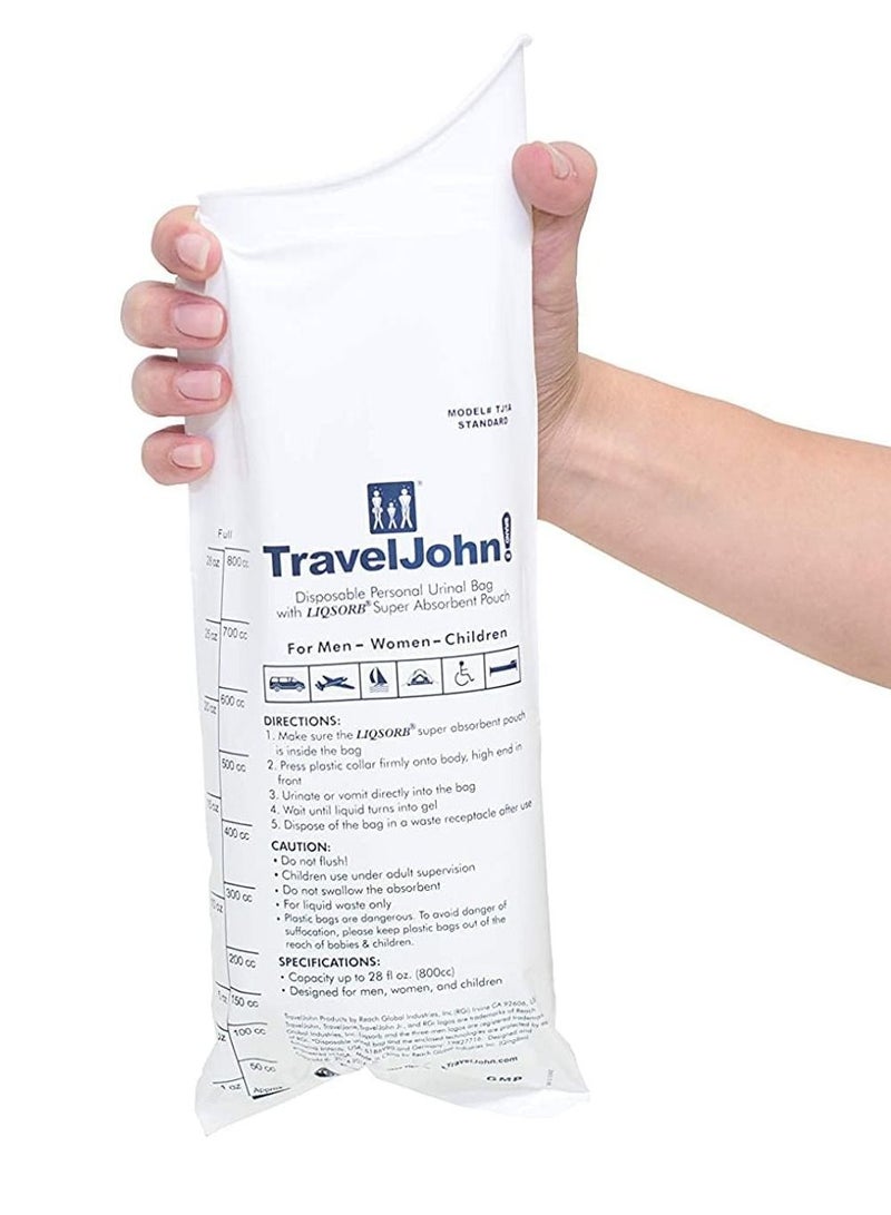 ترافل جون ترافيلجون أكياس مبولة صحية للاستعمال مرة واحدة للرجال والنساء والأطفال ( عبوة 3 قطع) - Image 4