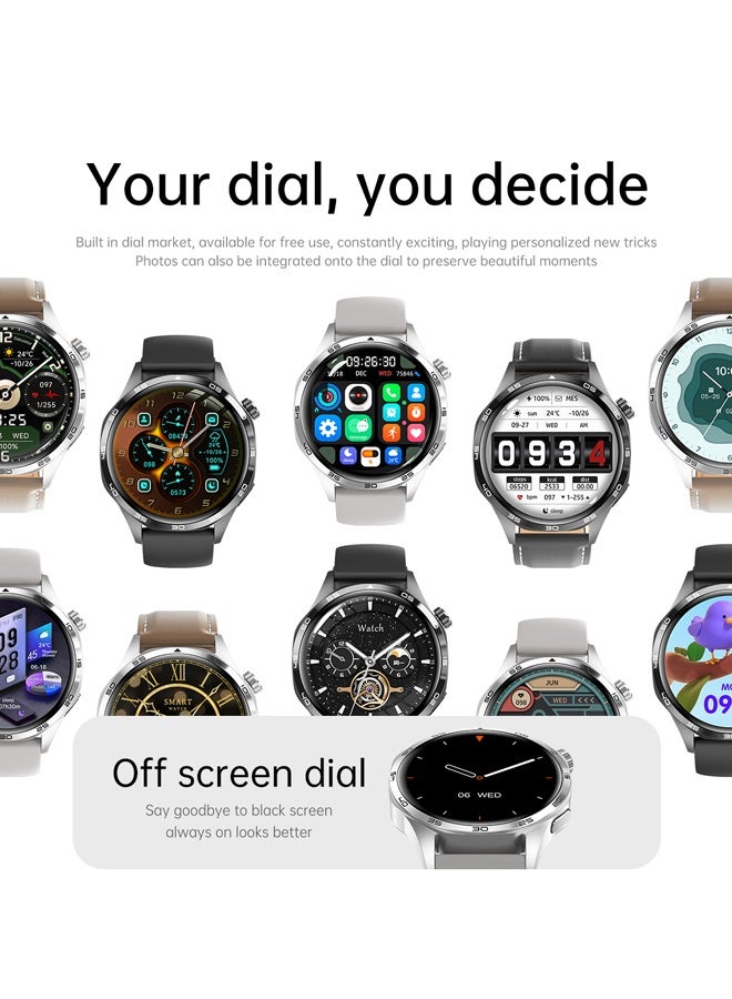رولستيمي ساعة ذكية للرجال ، 1.53 بوصة عالية الوضوح شاشة كبيرة مقاوم للماء ودائم ساعة ذكية ، الرد / إجراء المكالمات ، ومناسبة ل أندرويد 4.4 و آي 0 إس 9.0 النشاط اللياقة البدنية تعقب الساعات (شريط أسود) - Image 5
