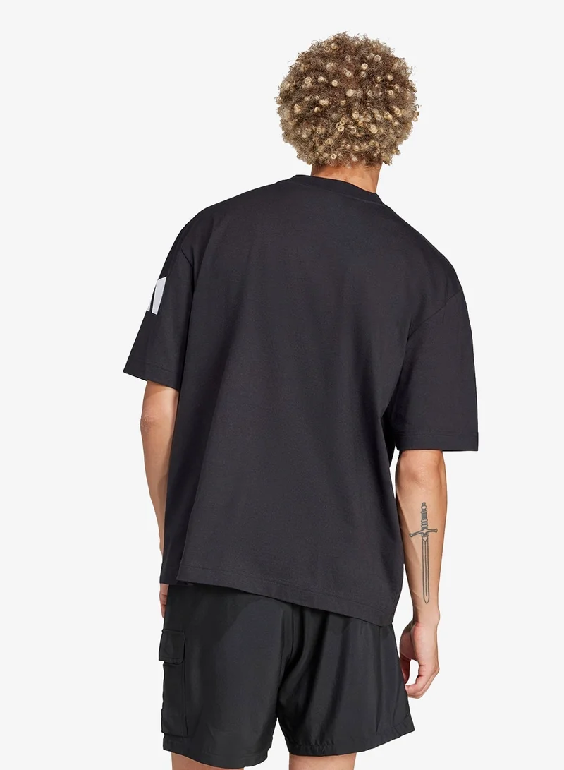 Adidas Essential Loose Fit 3 Bar Logo T-Shirt