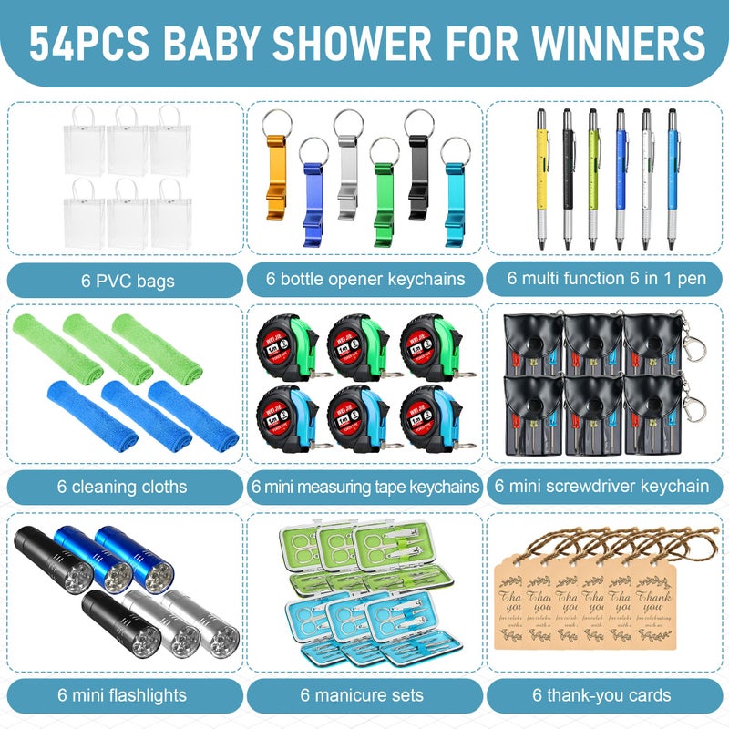 Rilcn 6 Set Baby Shower Prizes for Men, Bottle Opener Keychain, Multi-Tool Pen, Measuring Tape, Nail Clipper Set, Baby Shower Game Prizes for Winner Bachelor Party - Image 5