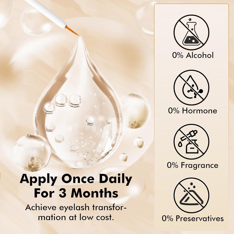 GOLLEE Eye Lash Serum for Fuller Longer Looking Advanced Lash Enhancing Treatment Eyebrow Growth Support Serum with Natural Formula 6ml - Image 4