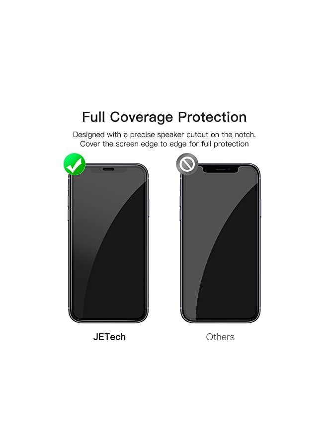 Jetech Full Coverage Screen Protector For Iphone 11/Xr 6.1-Inch, Black Edge, Tempered Glass Film With Easy Installation Tool, Case-Friendly, Hd Clear, 3-Pack - Image 3
