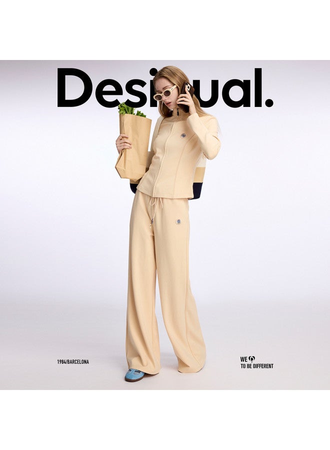 DESIGUAL 25 Spring/summer New Embroidered Star Ring Logo Bell-bottom Pants Women's Casual Trousers - Image 2