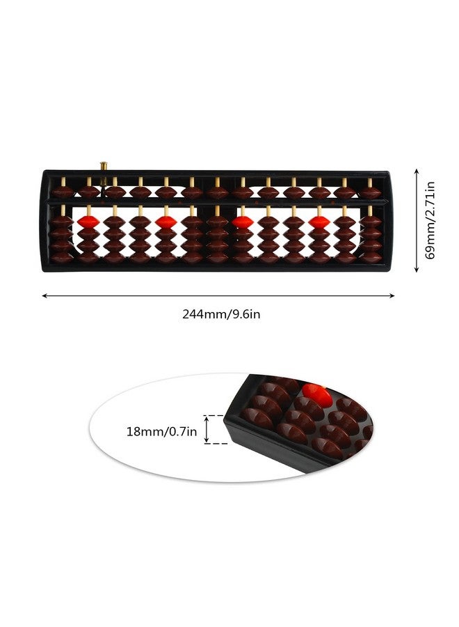 Larcele Bead Arithmetic Counting Abacus with Reset Button School Supplies for Children,13 Column SP-02 (Black 2) - Image 2