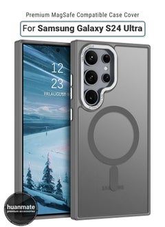 huanmate Samsung Galaxy S24 Ultra MagSafe Case Grey - High-Grade Strong Magnets, Wireless Charging Compatible, Shockproof, Anti-Scratch Ultra Slim Magnetic Cover for Samsung Galaxy S24 Ultra  - Image 1