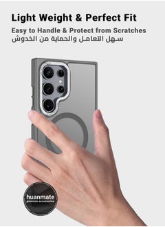 huanmate Samsung Galaxy S24 Ultra MagSafe Case Grey - High-Grade Strong Magnets, Wireless Charging Compatible, Shockproof, Anti-Scratch Ultra Slim Magnetic Cover for Samsung Galaxy S24 Ultra  - Image 3