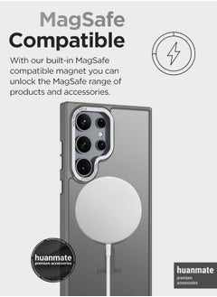 huanmate Samsung Galaxy S24 Ultra MagSafe Case Grey - High-Grade Strong Magnets, Wireless Charging Compatible, Shockproof, Anti-Scratch Ultra Slim Magnetic Cover for Samsung Galaxy S24 Ultra  - Image 5