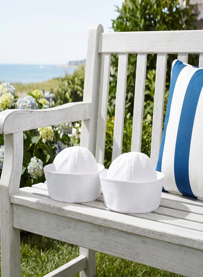 Xokipol 2 Pack White Sailor Hats, Nautical Captain Caps for Cruise Yacht Parties - Image 2