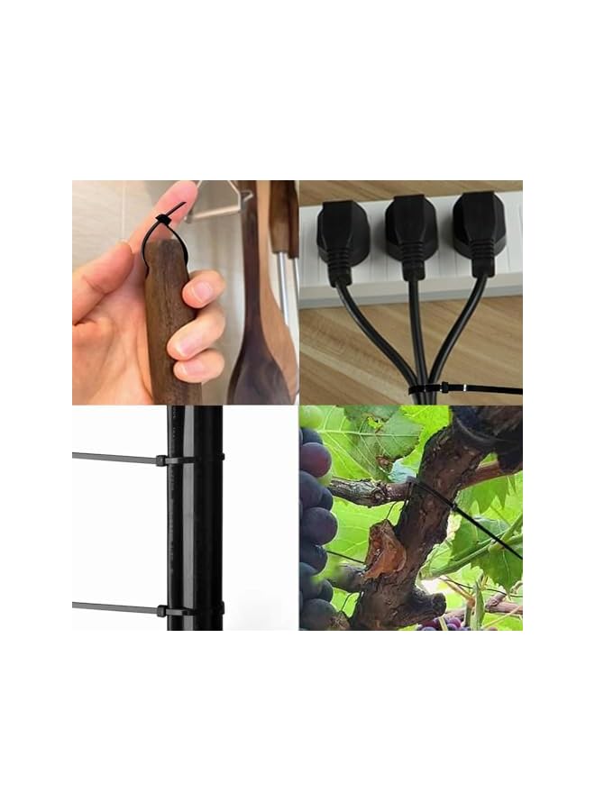 promass 9.8 Inch Heavy Duty Cable Ties - 250 Pack, 50lb Tensile Strength, Self-Locking Nylon Wire Wraps for Indoor and Outdoor Use - Premium Black Zip Ties for Secure Bundling and Organization - Image 4