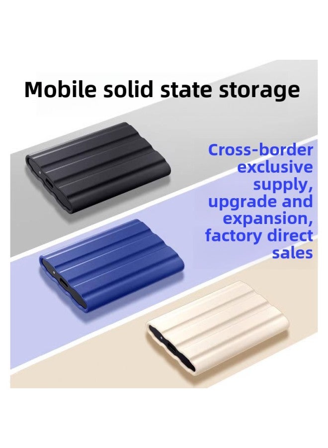 Mobile Solid State Drive SSD Ultra-thin Portable Large Capacity 1T-Capacity:1tb-(128gb Expansion)-Interface:Gold - Image 1