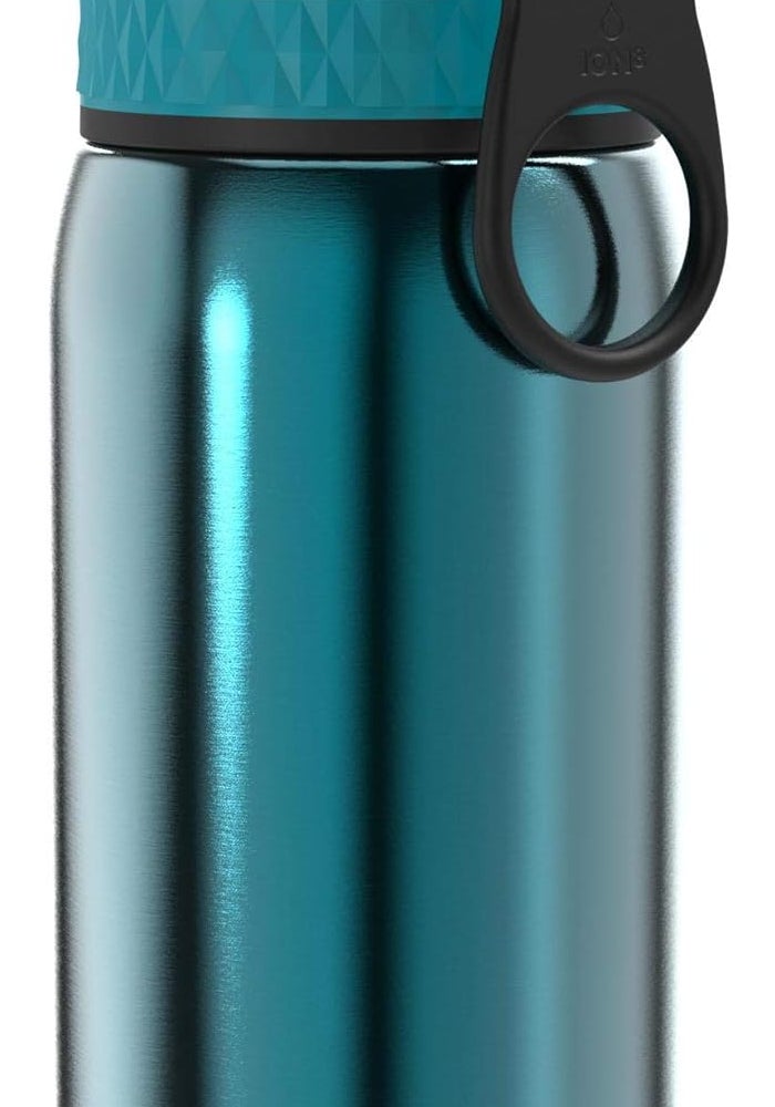 ION8 Lightweight Steel Kids Water Bottle, 400ml/13oz, Leak Proof, Easy to Open, Aqua - Image 5