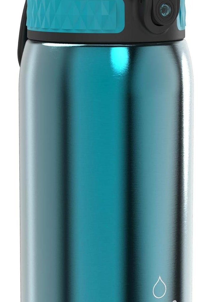 ION8 Lightweight Steel Kids Water Bottle, 400ml/13oz, Leak Proof, Easy to Open, Aqua - Image 1