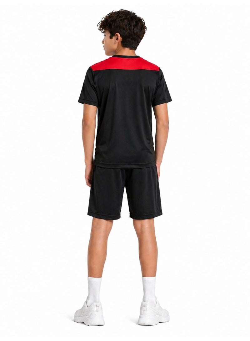 Caesar Boys' two-piece tracksuit set: shorts and short-sleeved t-shirt - Image 3