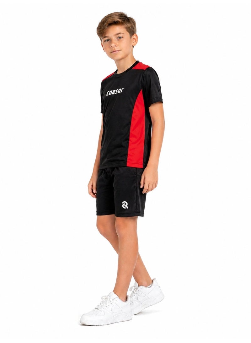 Caesar Boys' two-piece tracksuit set: shorts and short-sleeved t-shirt - Image 2