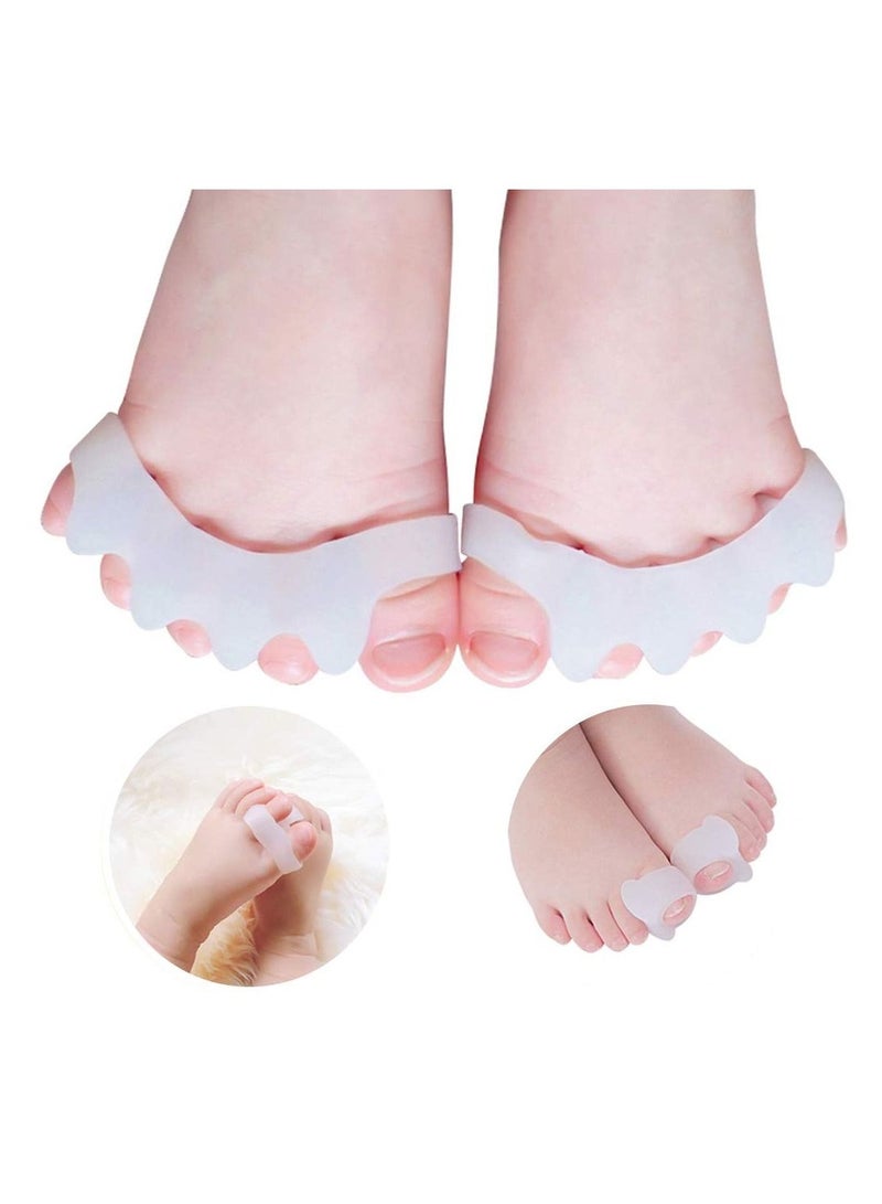 DubaiGallery 1 Pair Silicone Bunion Hallux Valgus Protector Finger Toe Separator Divider Spreader 5 Holes Thumb Valgus Guard Feet Care Tool - Image 4