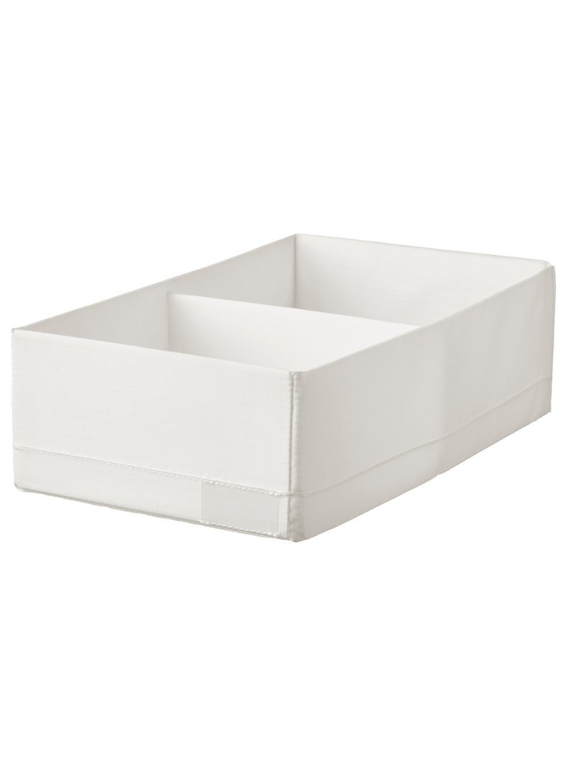 ستوك صندوق مع أقسام، أبيض، ٢٠×٣٤×١٠ سم - Image 1