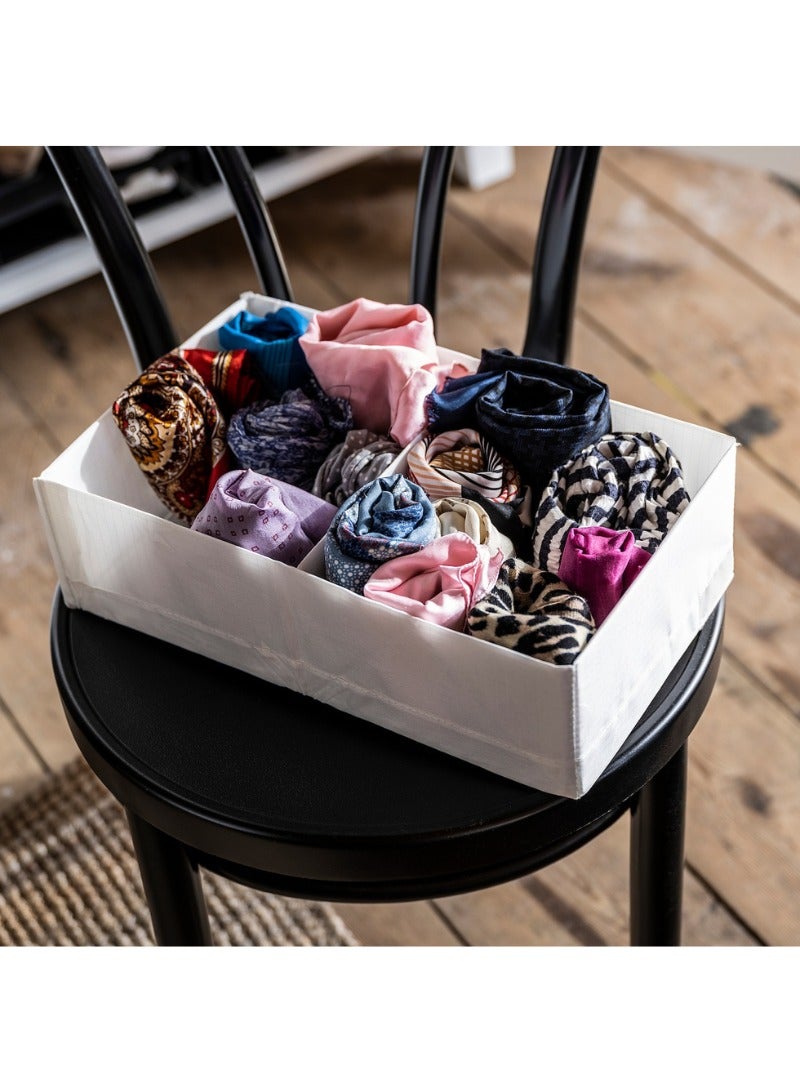 ستوك صندوق مع أقسام، أبيض، ٢٠×٣٤×١٠ سم - Image 3