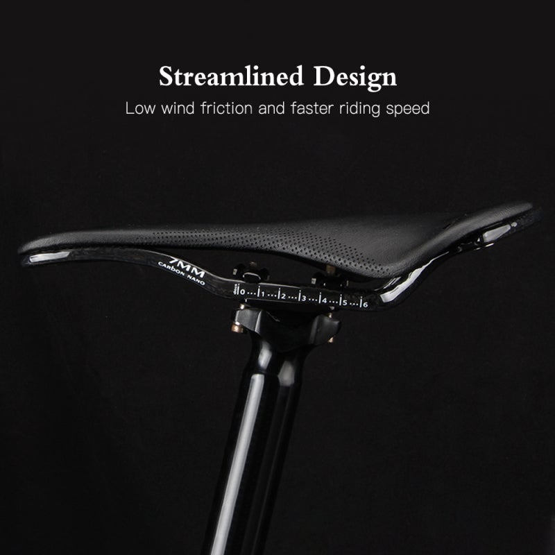GUB Bike Seat Lightweight Carbon Fiber Bicycle Saddle Cushion with Micro Leather Cover for Road Bike and Mountain Bike - Image 3