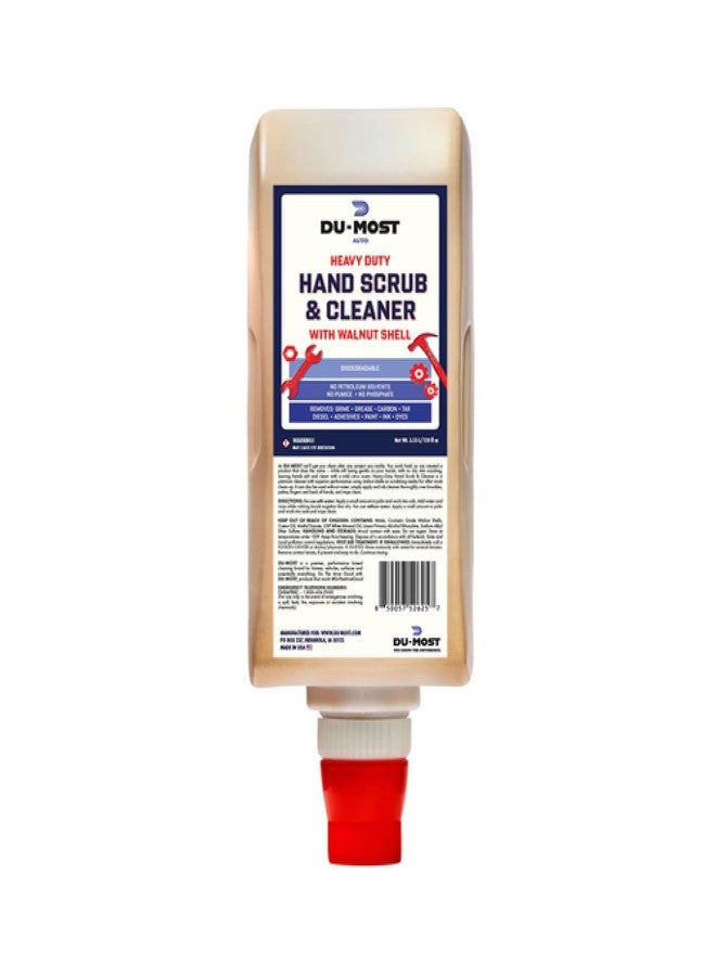 DU-MOST Industrial Hand Cleaner with Walnut Shell Scrub, Highly Concentrated Hand Soap for Mechanics, Workshops, Grease, Oil, Ink and Paint Removal, 3.55L Refill - Image 1