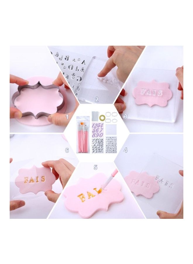NIBEMINENT 8-Piece Cake Decoration Tool Set Multicolour 15x12x3cm  - Image 1