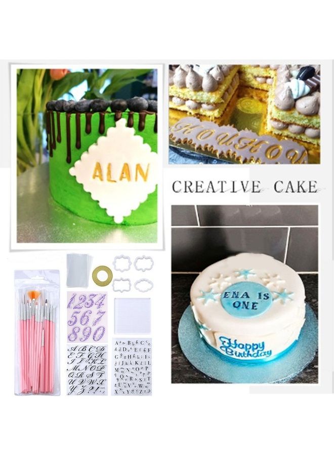 NIBEMINENT 8-Piece Cake Decoration Tool Set Multicolour 15x12x3cm  - Image 2