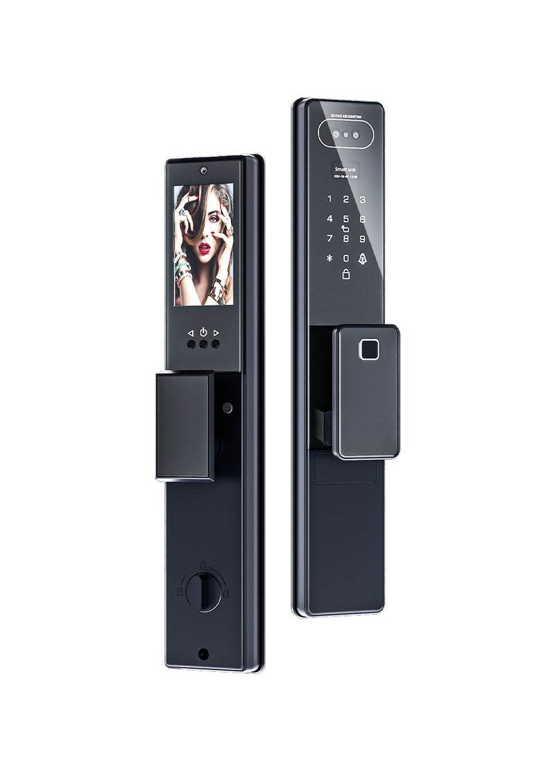 ALINK - Smart Door Lock Smart Lock with Camera,WiFi Video Intercom Lock,Two Way Audio,Palmprint Recognition, Fingerprint Door Lock ,Jlink APP Remote Control ,Model LS1 Greyblue - Image 1