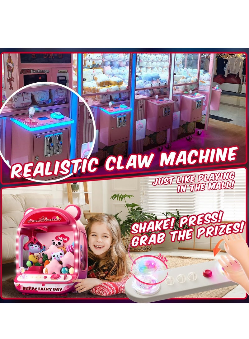 Skirfy Skirfy Claw Machines for Kids, Unicorn Toys for Girls Age 6+, Arcade Games Mini Vending Machine with Squishy Fidget Toys, Candy Dispenser, Claw Game  - Image 5