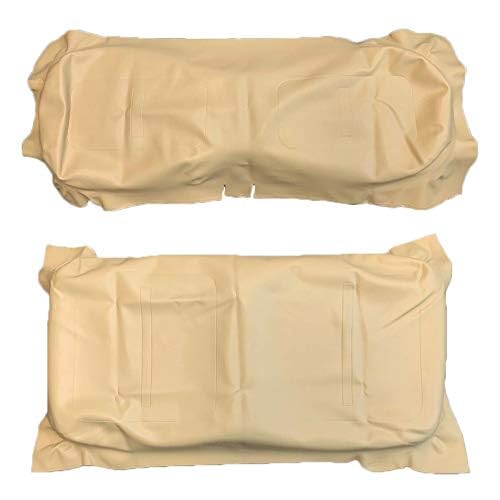 AA A.A Tan Front Seat Cover Set for EZGO TXT 1995-2013 Golf Cart 71602-G04, 71753-G04 (Complete Set, Tan) - Image 2