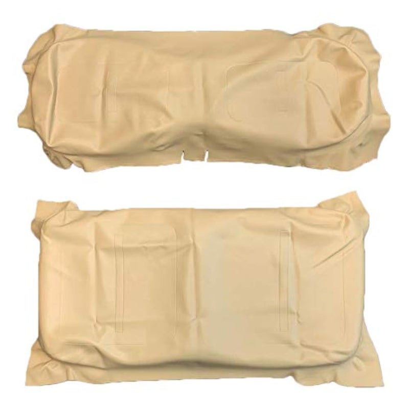 AA A.A Tan Front Seat Cover Set for EZGO TXT 1995-2013 Golf Cart 71602-G04, 71753-G04 (Complete Set, Tan) - Image 4