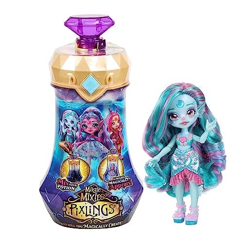 Magic Mixies Pixlings. Marena The Mermaid Pixling. Create and Mix A Magic Potion That Magically Reveals A Beautiful 6.5" Pixling Doll Inside A Potion Bottle! Gifts for Kids, Ages 5+ - Image 1