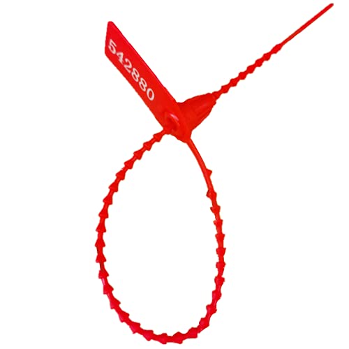 XF-Vel 250mm Pull-Tite Security Seal Plastic Seals Signage Numbered(Package of 100) (Red) - Image 1