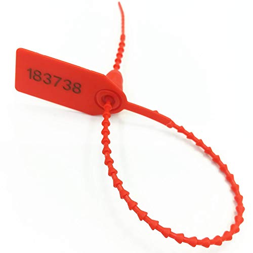 XF-Vel 250mm Pull-Tite Security Seal Plastic Seals Signage Numbered(Package of 100) (Red) - Image 5