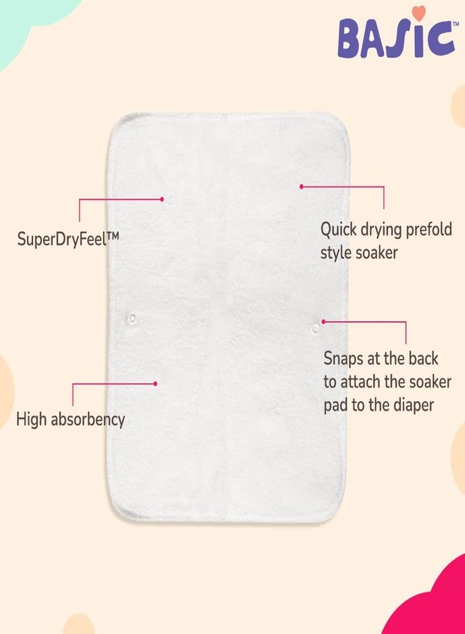 سوبربوتمز سوبربوتومز للجنسين، سهل وسريع الجفاف، ماص للحفاضات القماشية/الحشوات مع طبقة جافة في الأعلى (عبوة من 3 قطع) - Image 2