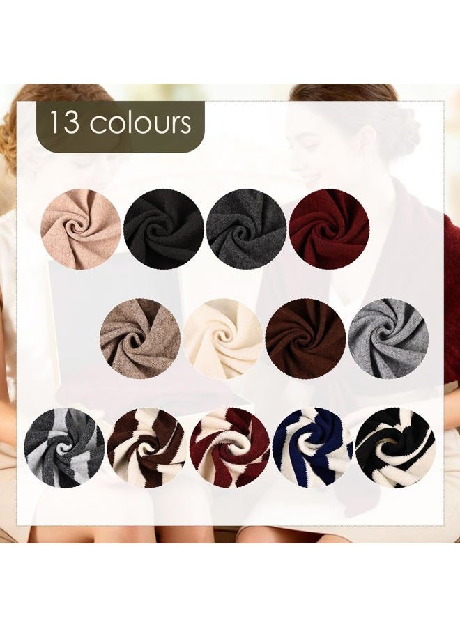 FeelfunFeather Shawl Wraps for Women Knitted Triangle Cashmere Shawl Scarf Pashmina Cardigan Cape for Winter, Black, 6Ft - Image 5