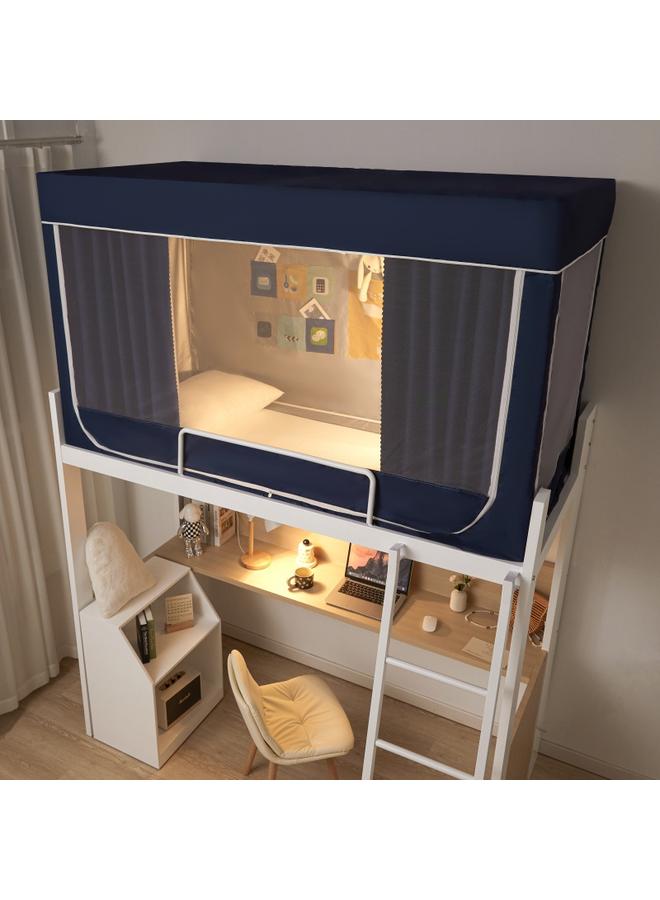 Bluejw 15N Princess Wind Bed Curtain Mosquito Net Female Student Dormitory Integrated All-inclusive Bedroom Top Bed Small Fresh Shading Bed - Image 1