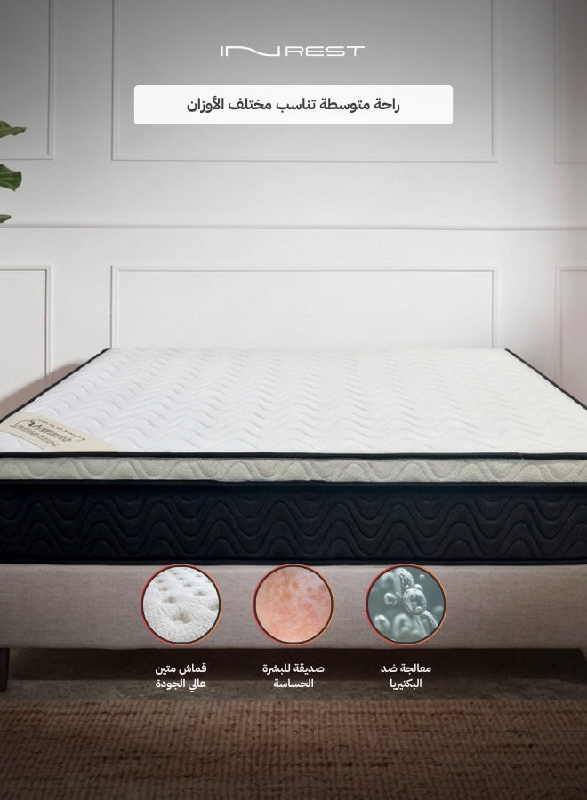INREST Mattress IR512 Hotel Medium Firm – 30 cm Height Pocket Spring Motion Isolation 10 cm Inner Pad 180x200+32 cm (King) - Image 4