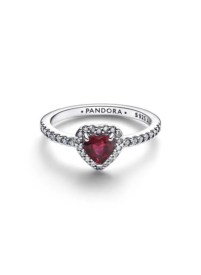 Elevated Fuchsia Rose Heart Ring
