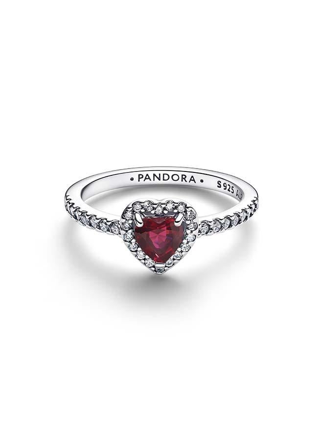 PANDORA Elevated Fuchsia Rose Heart Ring - Image 1