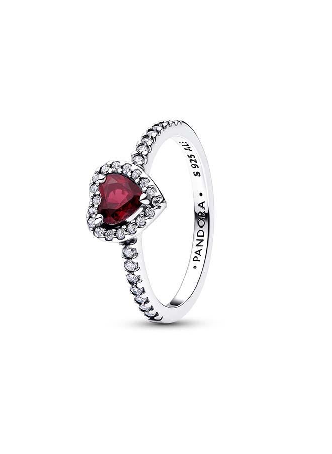 PANDORA Elevated Fuchsia Rose Heart Ring - Image 2