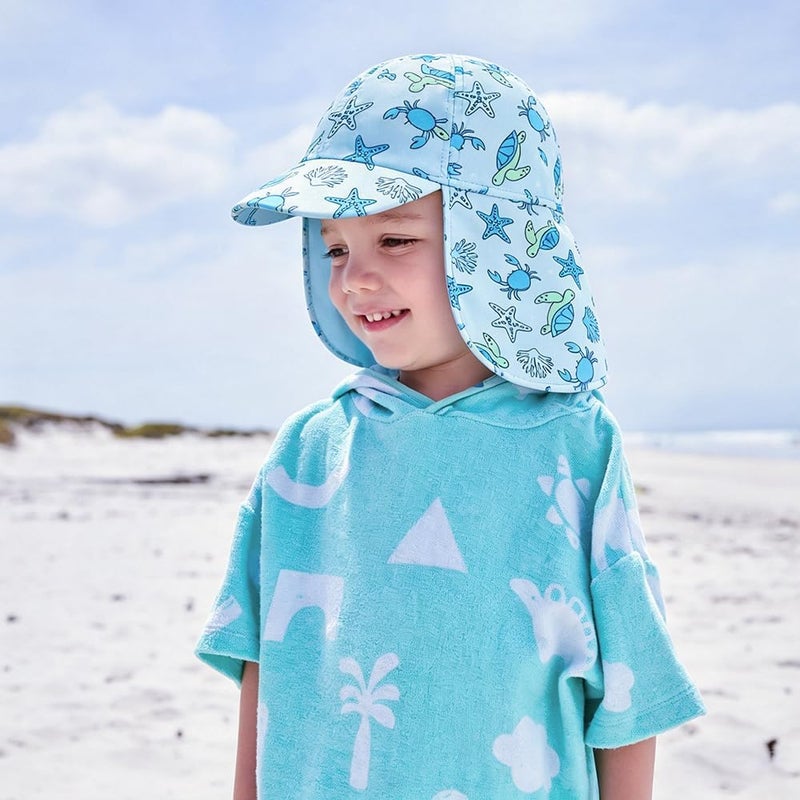 Gifts Treat Kids Legionnaires Hat, UPF 50+ Sun Protection Swim Cap Flap Hat for Kids, Quick Drying Boys Sun Hat with Neck Protection for Beach Seaside Pool… - Image 2