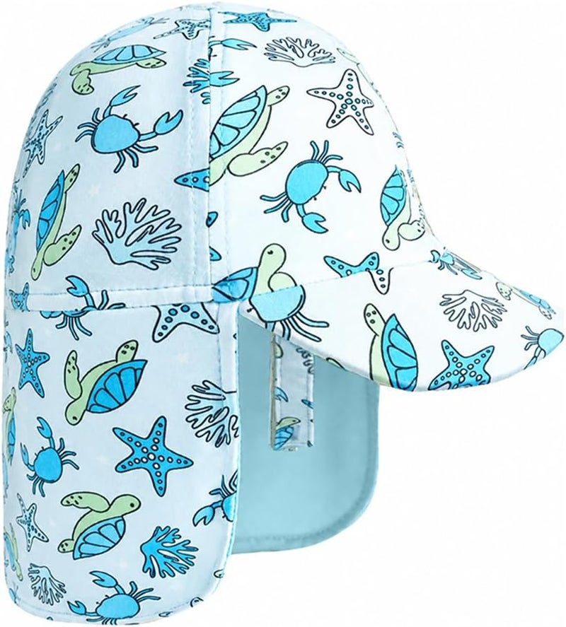 Gifts Treat Kids Legionnaires Hat, UPF 50+ Sun Protection Swim Cap Flap Hat for Kids, Quick Drying Boys Sun Hat with Neck Protection for Beach Seaside Pool… - Image 1